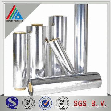 High Barrier Aluminum Vacuum Metalizado Polyster película Nontoxic PET film MPET